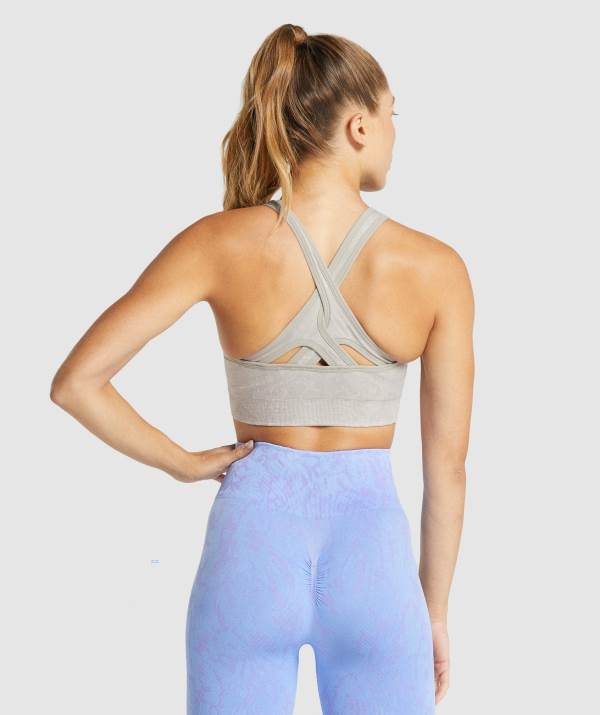 Damske Športové Podprsenky Gymshark Adapt Animal Seamless Siva | GQ7156934